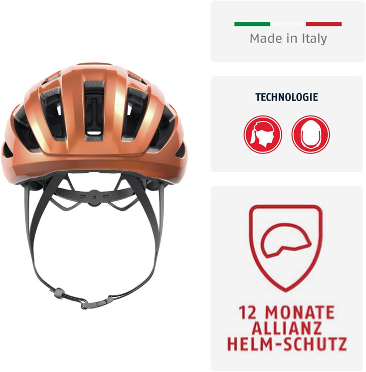 ABUS Rennradhelm PowerDome MIPS - leichter Fahrradhelm mit cleverem Belüftungssystem und Aufprallsch