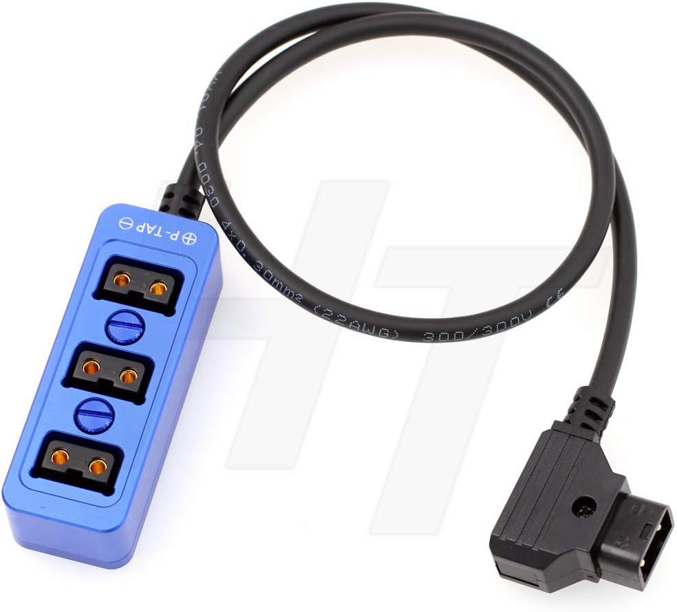 HangTon D-tap 1 auf 3 Triple Power Splitter Kabelbox, D-Tap-Stecker auf Buchse, 3 Port-Verteiler für