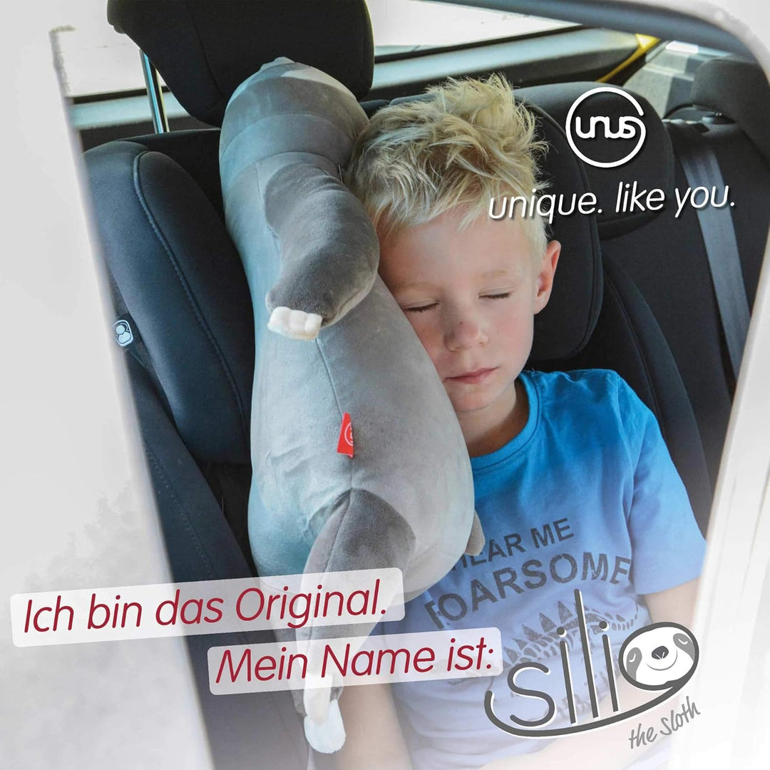 UNUS Seitenschläferkissen Stillkissen Lagerungskissen Faultier Kissen aus Baumwolle, für Kinder Deko