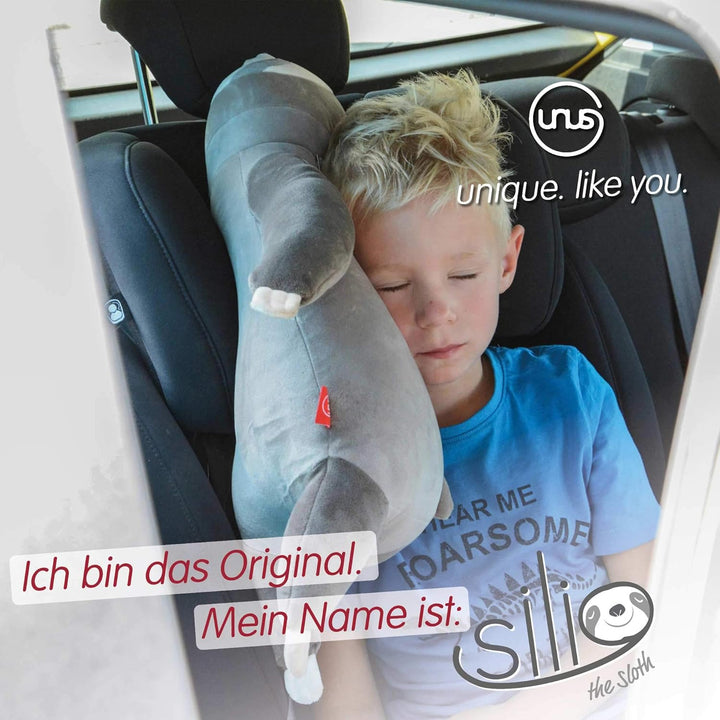 UNUS Seitenschläferkissen Stillkissen Lagerungskissen Faultier Kissen aus Baumwolle, für Kinder Deko