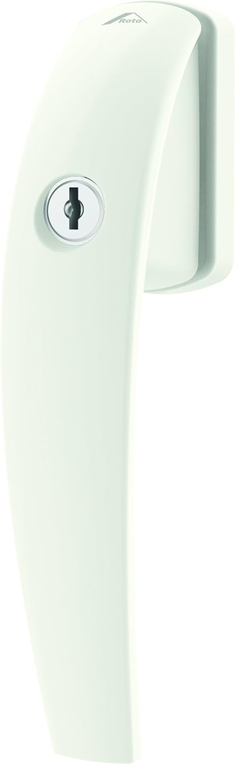 Fenstergriff Roto Swing abschliessbar 40 Nm verkehrsweiss mit Schrauben Vierkantstift 7 x 43 mm 7 x