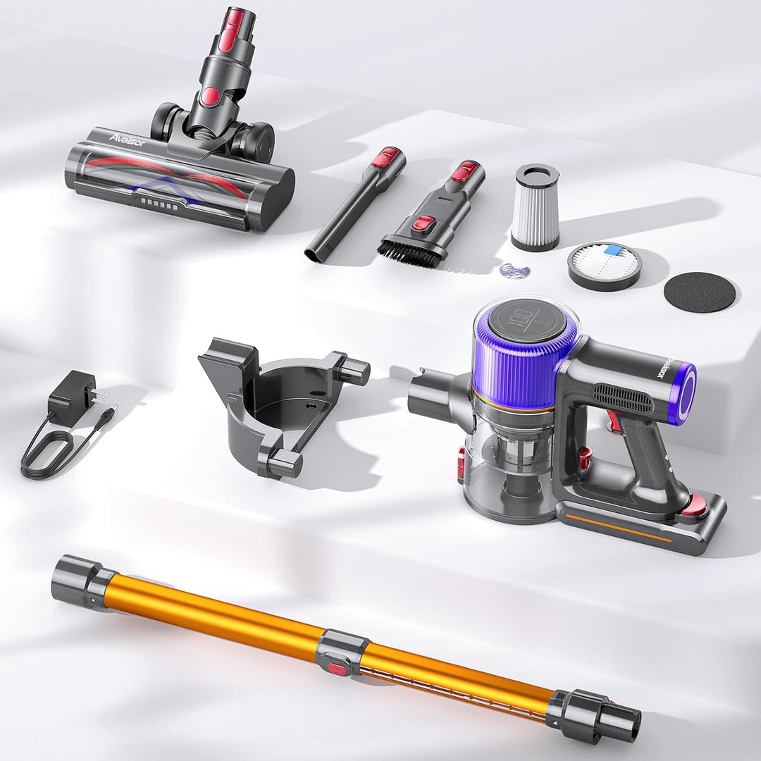 Avalsor 550W/45000Pa Akku Staubsauger, Staubsauger Kabellos mit bis zu 60 Mins Laufzeit, Staubsauger