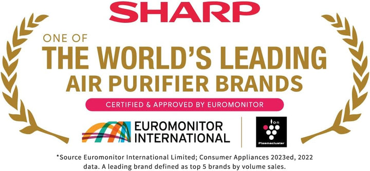 SHARP UA-HD60E-L Luftreiniger (mit Befeuchtungsfunktion, Verbesserung der Luftqualität, Ideal für Al
