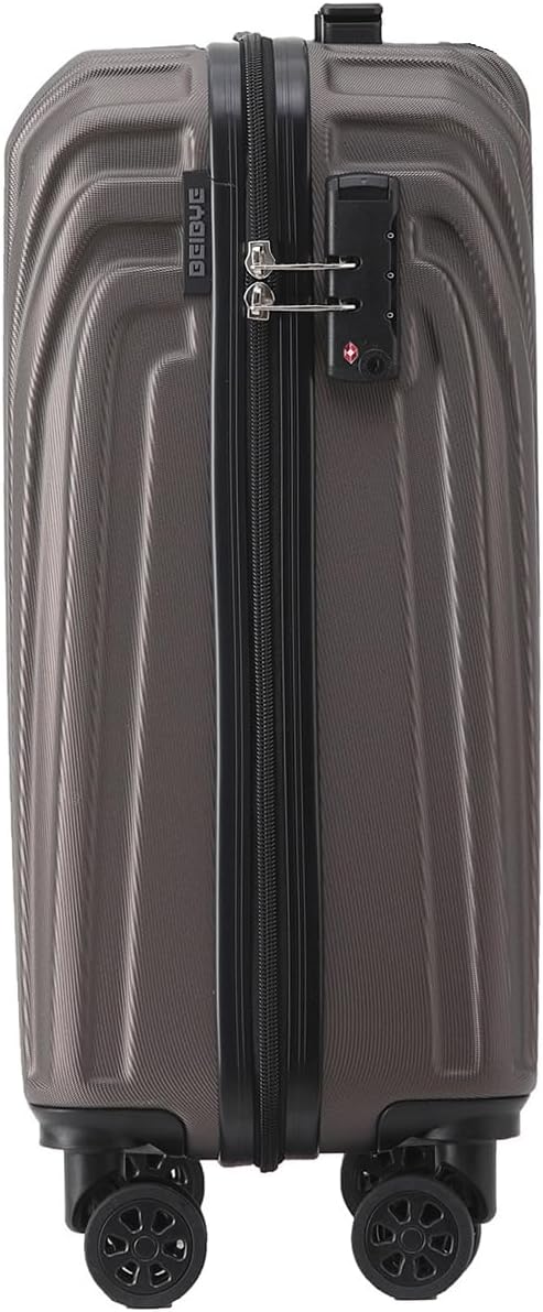 BEIBYE Kofferset Rollkoffer Koffer Hartschale,TSA Schloss, Zwillingsrollen, Erweiterung (Coffee, 55