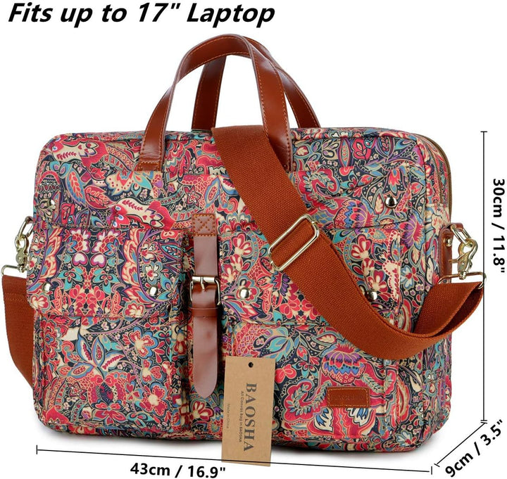 Baosha Frauen Laptoptasche 17 Zoll Aktentasche Damen Schultertaschen Arbeitstasche Businesstasche Mu