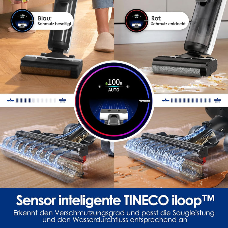 Tineco Floor ONE S5 PRO 2 Smarter und kabelloser Nass-Trocken-Staubsauger und Wischmopp für Harte Bö