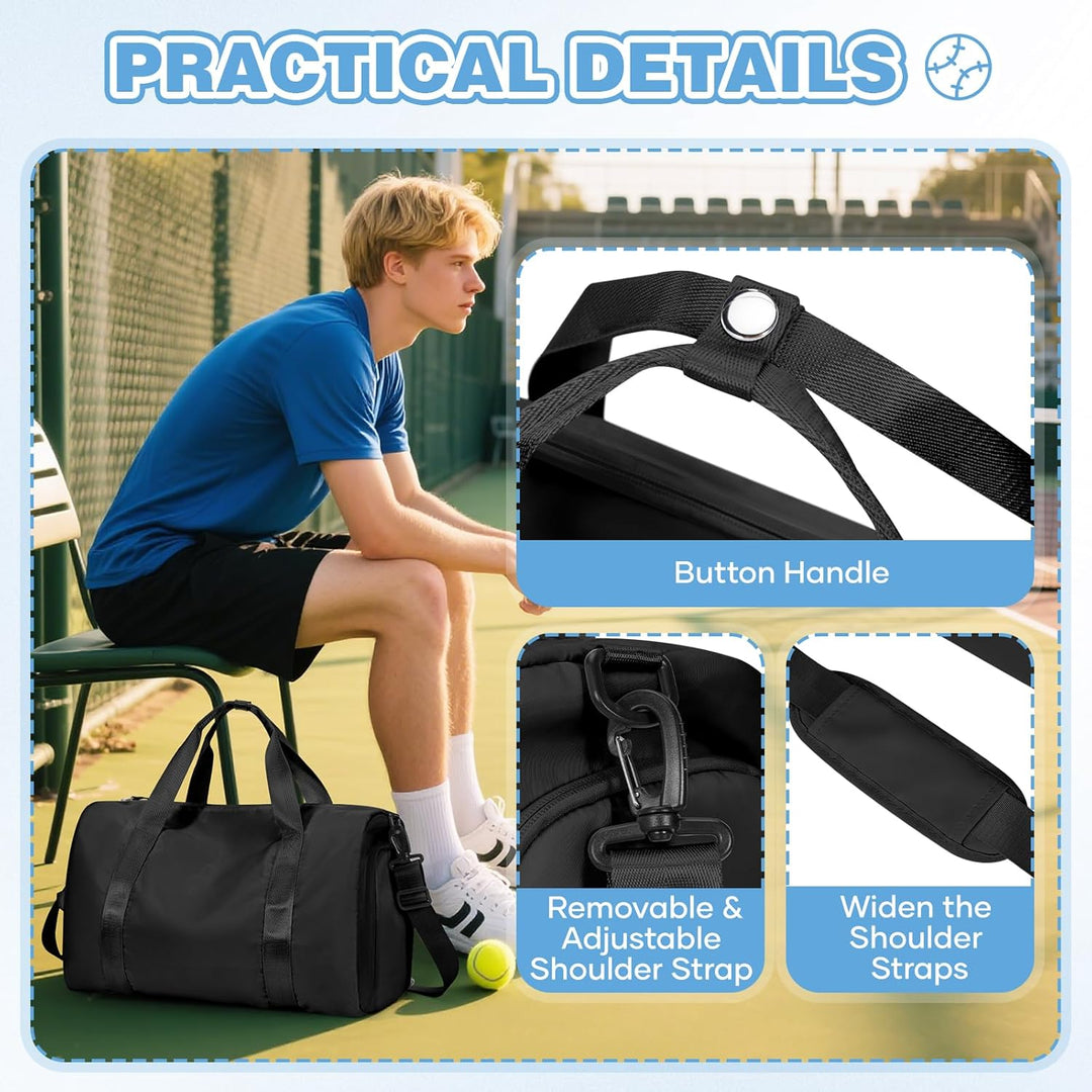 Sport Duffel Bag Damen, Sporttasche mit Nassfach & Schuhfach Reise Duffel Bags Übernachtungstasche L