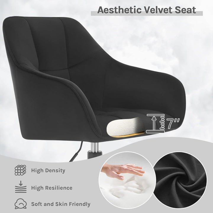 WOLTU Homeoffice Stuhl, Schreibtischstuhl, Drehstuhl, Schminkstuhl, höhenverstellbar, bis 150 kg bel