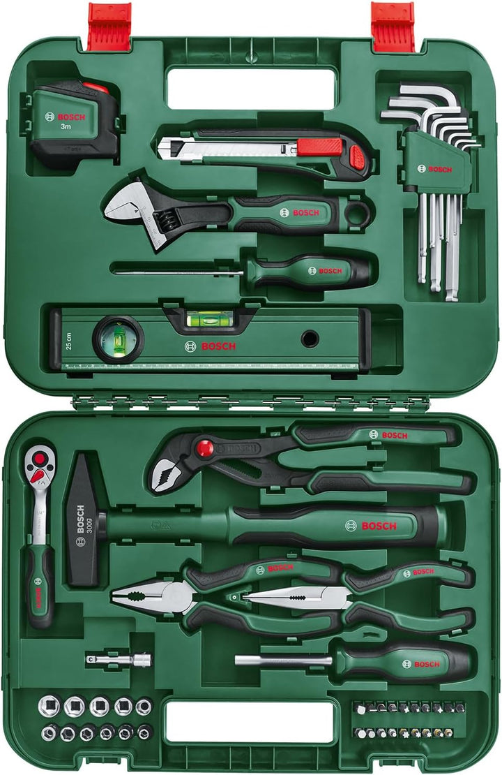 Bosch Home and Garden Bosch Handwerkzeug-Set Advanced, 52-teilig (Set mit hochwertigen Werkzeugen fü