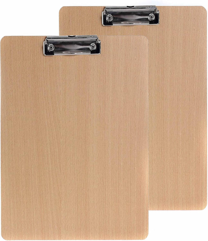 2er Klemmbrett A3 Hoch aus Hartholz extra dick 4mm, mit Aufhängeose, Gummierter Metalklemme, Skizzen