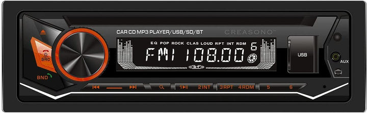 Creasono Autoradio mit CD Player: MP3-Autoradio, CD, Bluetooth, Freisprechfunktion, USB, SD, 4x45W (