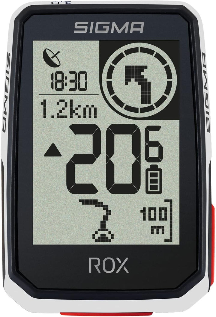 SIGMA ROX 2.0 White Top Mount Set | Fahrradcomputer Wireless GPS & Navigation inkl. OVERCLAMP Butler