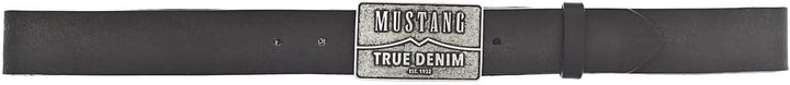 MUSTANG Herren Ledergürtel MG2170R17 40mm Gürtelbreite Schwarz Braun 80-115 W80 Black 0790, W80 Blac