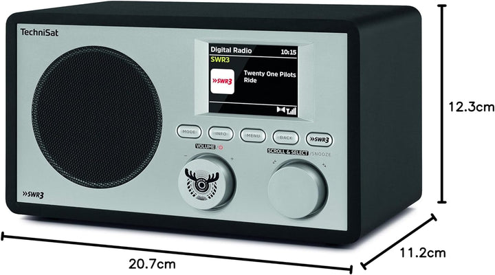 TechniSat Digitradio 303 SWR3-Edition Internetradio (Direktwahltaste SWR3, WLAN, DAB+, DAB, UKW, Blu