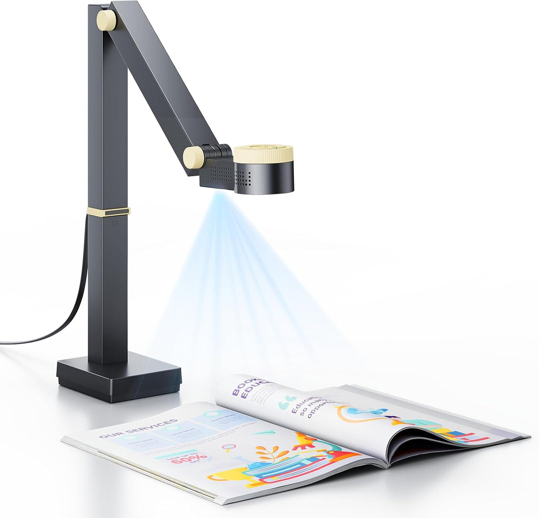 CZUR Fancy S Pro 12MP Dokumentenkamera, HD 4K 60FPS Visualizer Auto-Fokus AF-C/AF-S Mode mit Fulllli