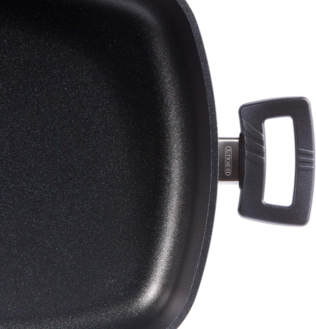 Eurloux Guss-Kasserolle Induktion Set & Deckel26 x 26 cm - quadratische Universal Bratenkasserolle m