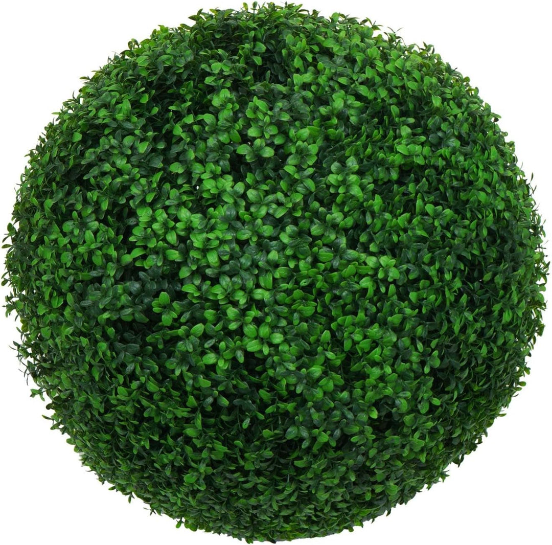 Mendler Künstlicher Busch HWC-L77, Buchskugel Dekopflanze Buchsbaumkugel Kunstpflanze Buxus, Outdoor