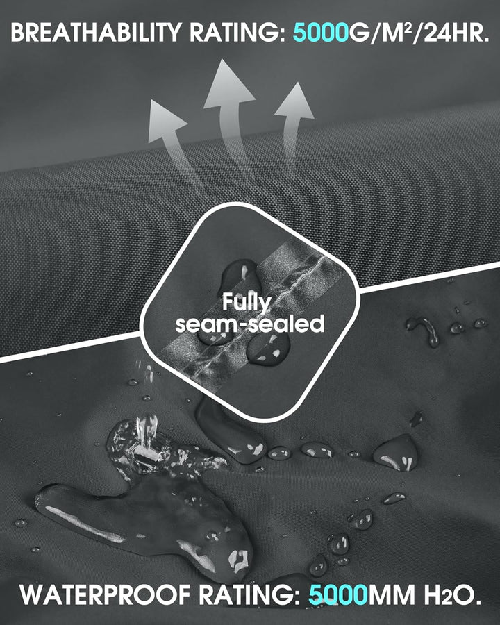33,000ft Packbare Regenhose Herren Wasserdicht Leichte Fahrrad Überziehhose Winddicht Reflektierende