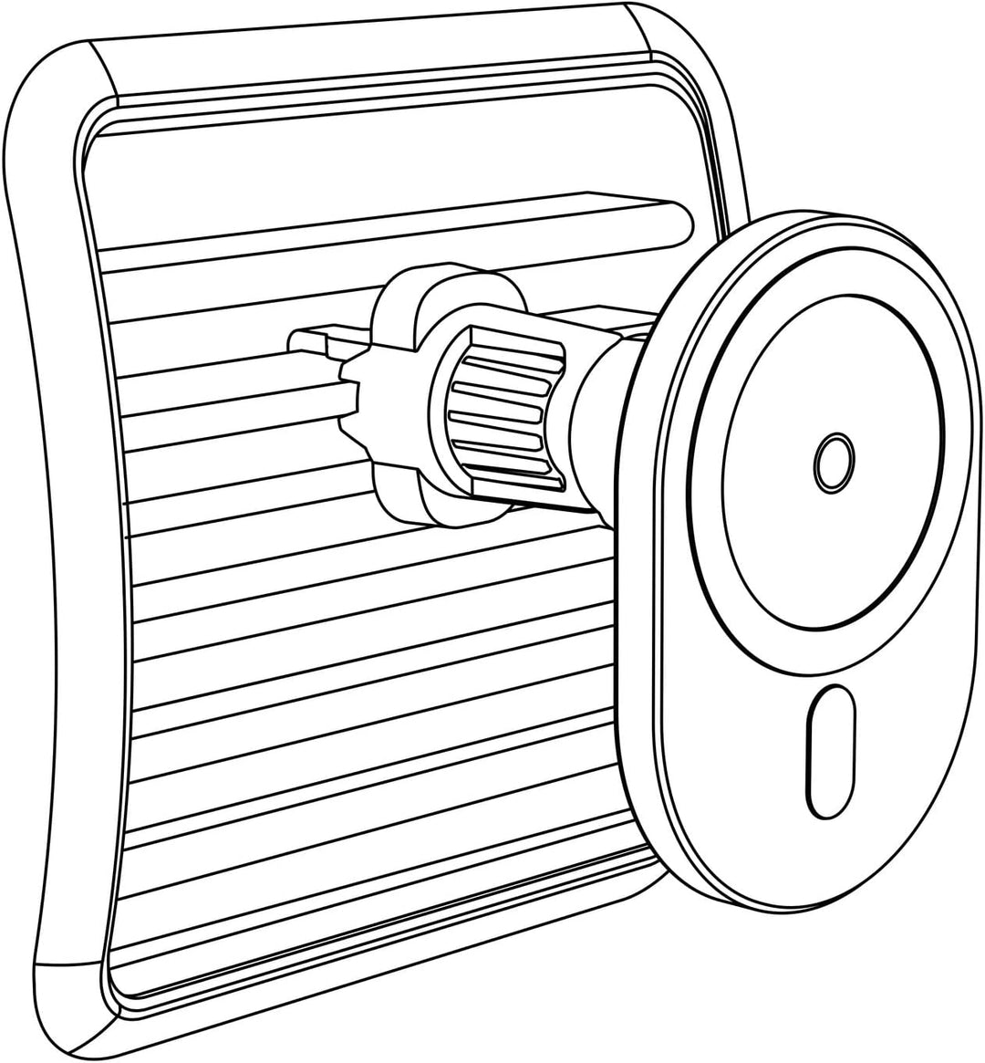 Hama Auto Ladegerät, Kfz Handy Ladegerät 15 Watt kabellos für iPhone (Magnetisch laden, Ladeadapter