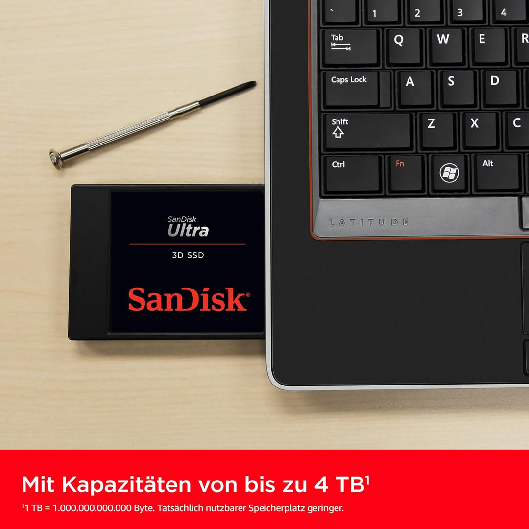 SanDisk Ultra 3D SSD 2 TB SSD interne SSD Festplatte (SSD intern 2,5 Zoll, stossbeständig, 3D NAND-T
