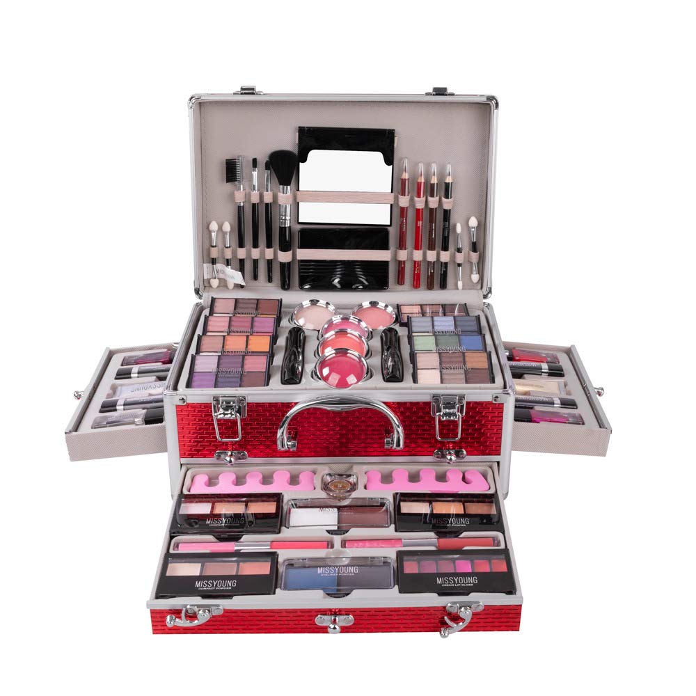 CHSEEO Schmink Geschenkset Make-Up Set Kosmetik Makeup Paletten Schminkkoffer Schminke für Gesicht,