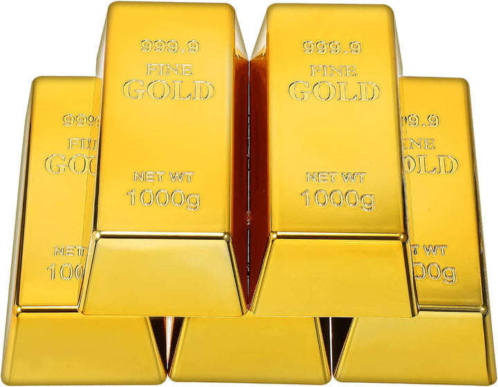 Gadpiparty 5 Stück Riegel Ziegel Barren Glitzernde Film-Requisite Simulierte Geschenkboxen Süssigkei