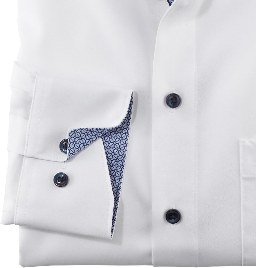 OLYMP Herren Oberhemd Langarm Luxor,Uni,Comfort fit,New Kent,Weiss 00,41