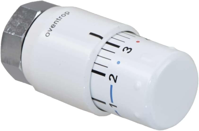 OVENTROP Thermostatkopf Uni SH 7-28 °C, 0 x 1-5 – flüssige Glühbirne, Modell weiss – 1012066