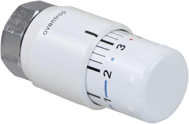 OVENTROP Thermostatkopf Uni SH 7-28 °C, 0 x 1-5 – flüssige Glühbirne, Modell weiss – 1012066