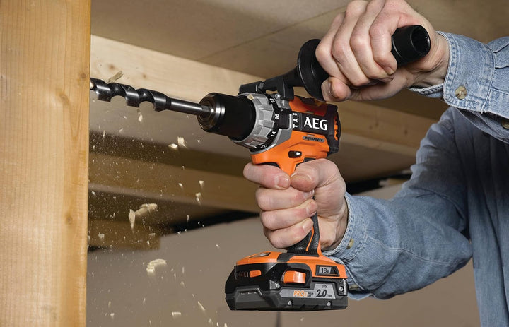 AEG 18 V PRO18V Brushless Akku-Kompakt-Schlagbohrschrauber BSB18C2BL-202C (2-Gang-Getriebe, max. Dre