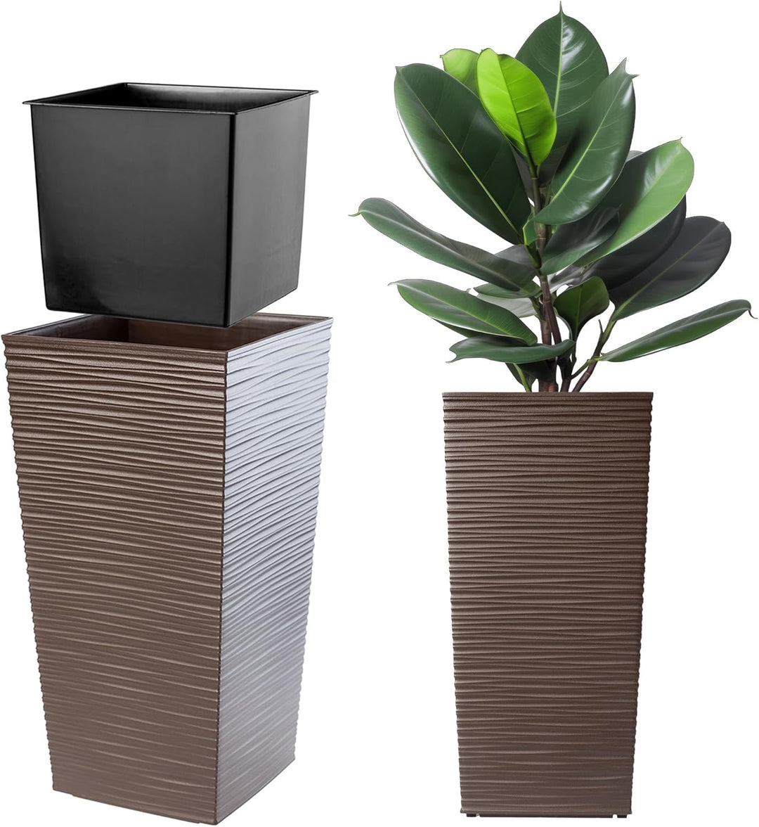 KADAX Blumentopf, Blumenkübel aus Kunststoff, Pflanzkübel für Blumen, Innen- und Aussenbereich, Gart