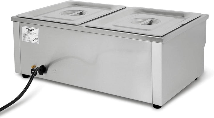 vertes Speisenwärmer Buffetwärmer Wärmebehälter Für Speisen Elektrisch 1500W aus Edelstahl (Inkl 2X