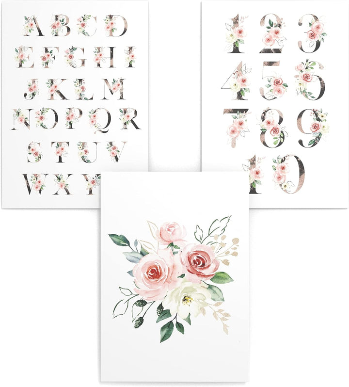 Papierschmiede® Kinderposter 3er Set Lernposter, B2 (50x70 cm) Wanddeko, Geschenk für Mädchen Kinder