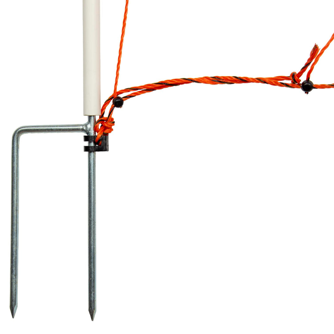 horizont Hundezaun easy für grössere Hunde, Höhe 90 cm, Länge 50 m, mit Doppelspitze, Hundenetz, Ele