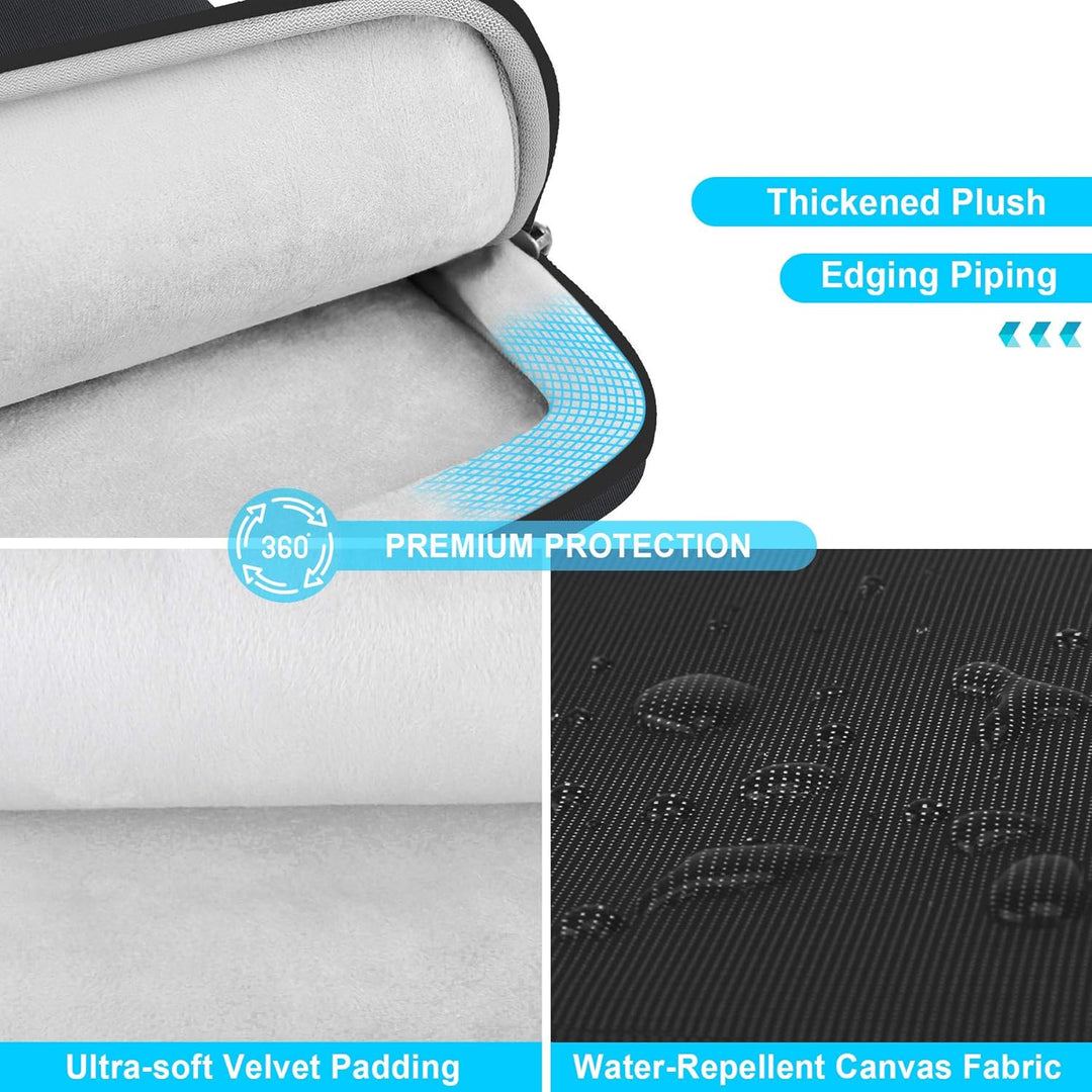 Lacdo 360° Rundumschutz Laptop Schultertasche Hülle für 13 Zoll Neu MacBook Pro M2/M1 2022-2012, 13