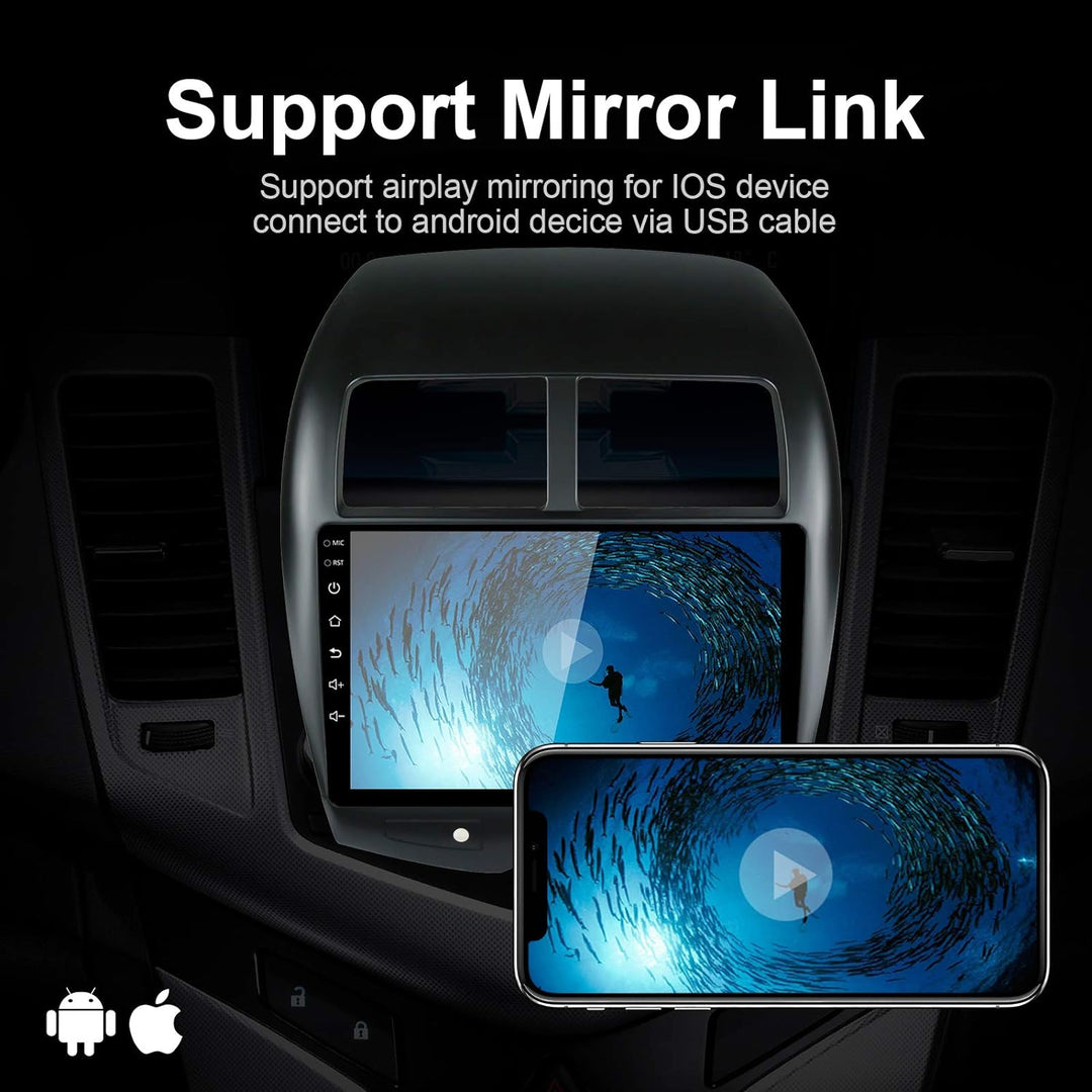 LEXXSON Autoradio für Mitsubishi ASX 2013-2019 | 10 Zoll Touchscreen Android 10.1 AM FM RDS Radio GP