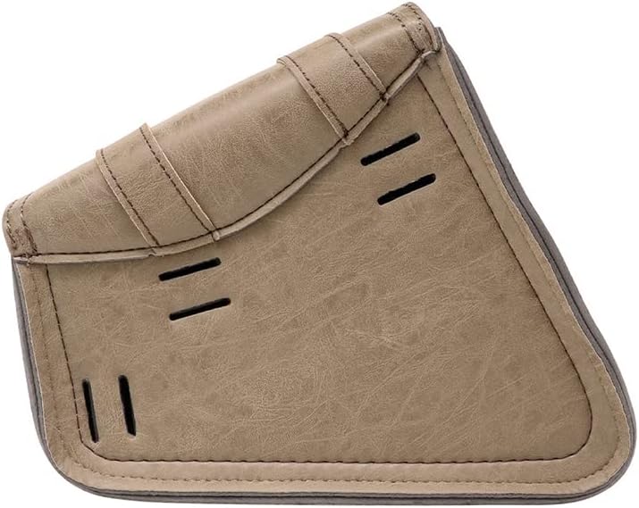evomosa Motorrad Satteltasche PU Leder Universal Motorräder Werkzeugtaschen Khaki (B-Rechte Seite),