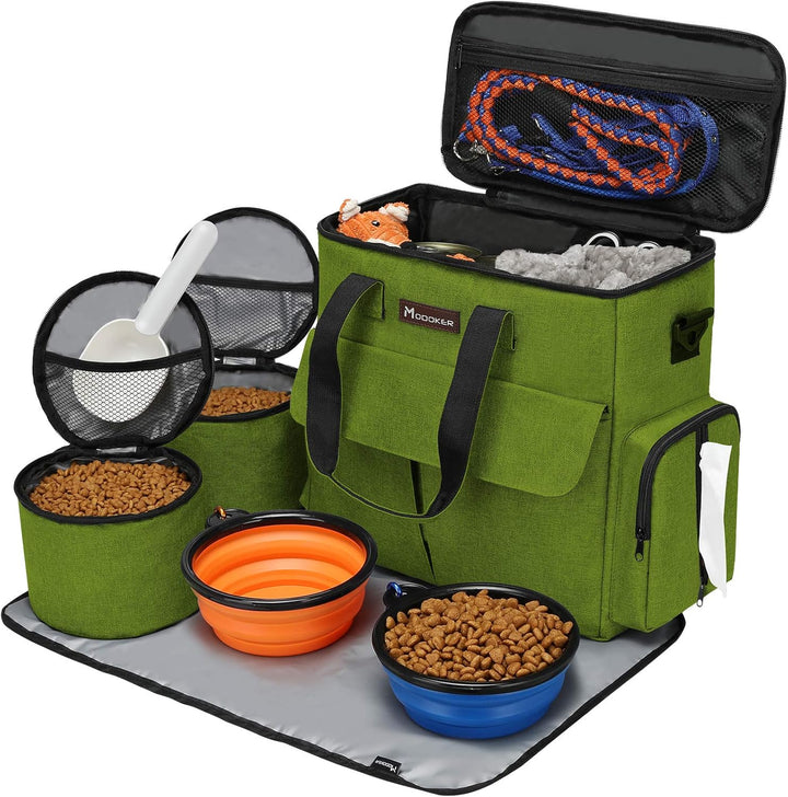 Von Fluggesellschaften zugelassene Haustier-Reisetasche, Wochenend-Hundereiseset für Hund und Katze,