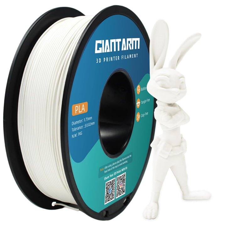 PLA Filament 1.75mm, GIANTARM 3D Drucker Filament PLA Weiss 1kg Spool AA-Weiss, AA-Weiß