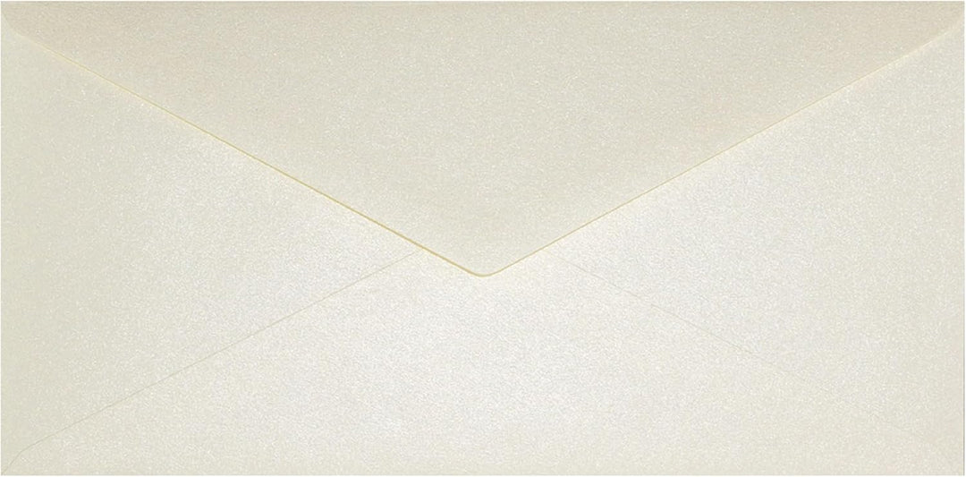 Netuno 100 Briefumschläge Perlmutt-Creme DIN lang 110x 220 mm 120g Aster Metallic Cream lange Perlmu