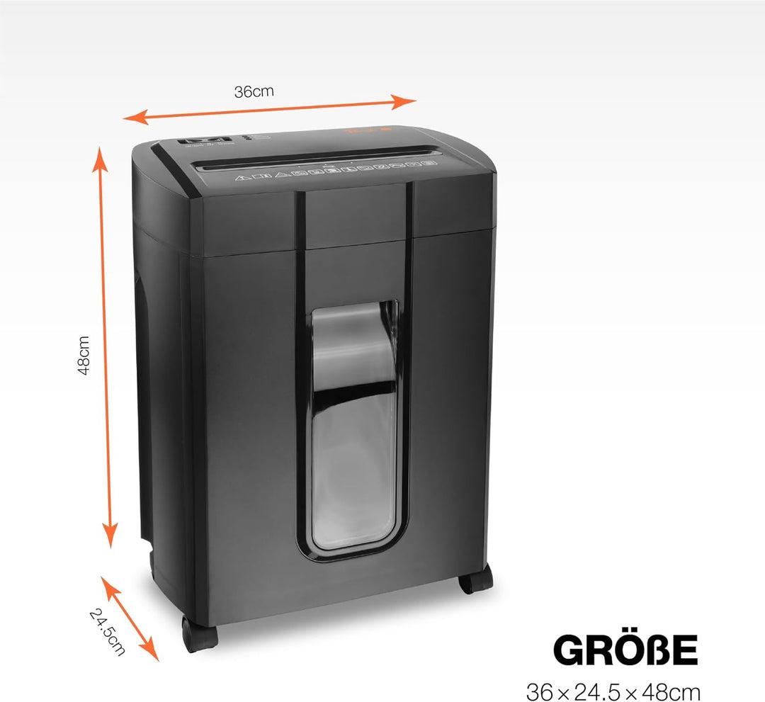 Peach Partikelschnitt Aktenvernichter - 16 Blatt - 18 Liter/300 A4 - 4 x 38 mm Partikelgrösse (P-4),