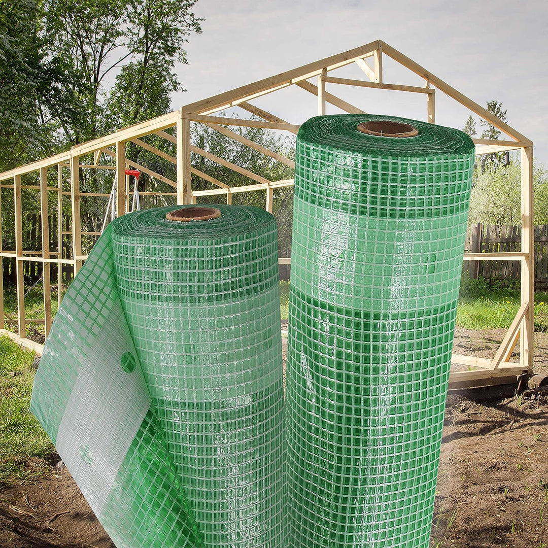 8m Reissfeste Gewächshaus-Folie 3m breit Gitterfolie mit Nagelrand von Aquagart I UV-Stabile Folie f