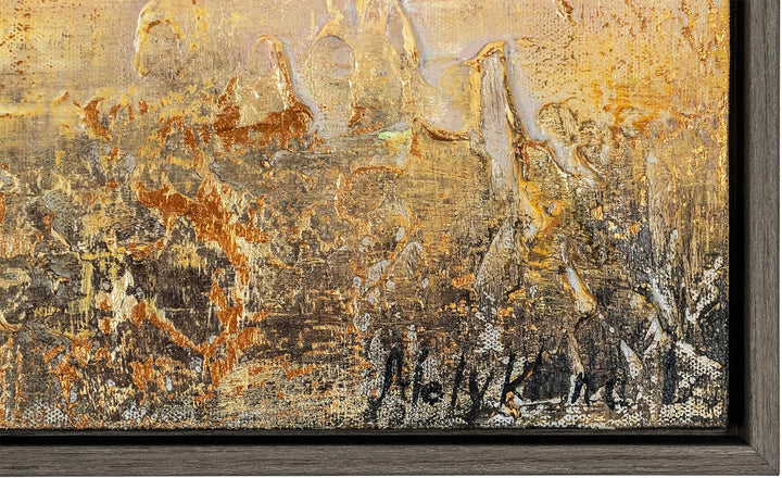 YS-Art XXL Abstrakt Acryl Gemälde auf Leinwand Sommerregen handgemalt Wandbilder Wohnzimmer modernes