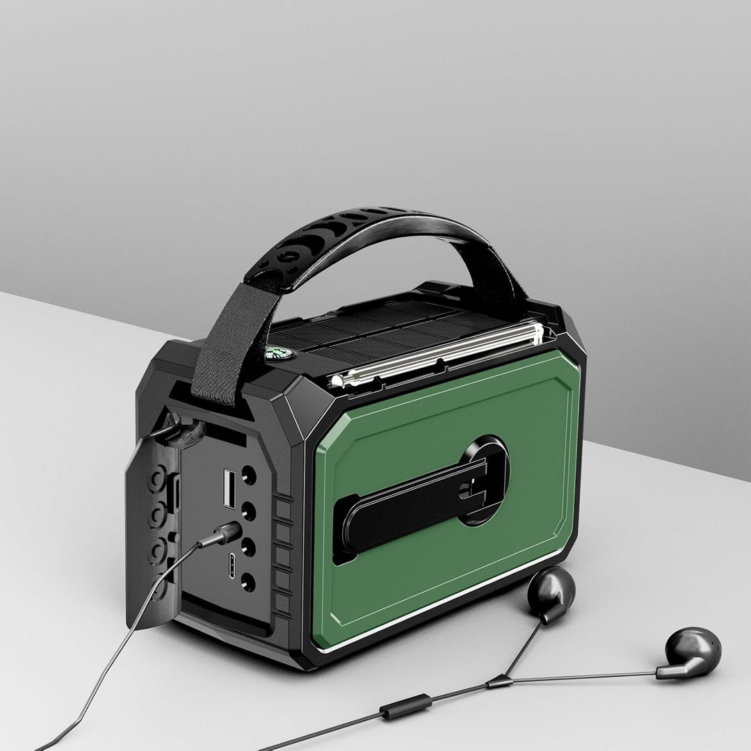 BIAOQINBO 16000mAh Solar Radio,AM/FM Kurbelradio Tragbar USB Notfallradio mit 59200mWh Wiederaufladb