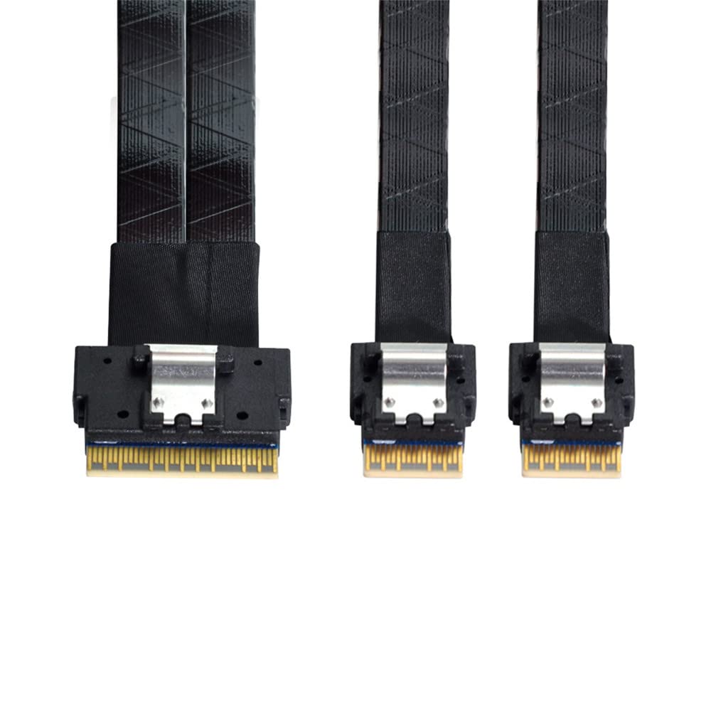 xiwai PCI-E Ultraport Slimline SAS Slim 4.0 SFF-8654 8i 74pin auf Dual SFF-8654 4i 38Pin Kabel 40cm