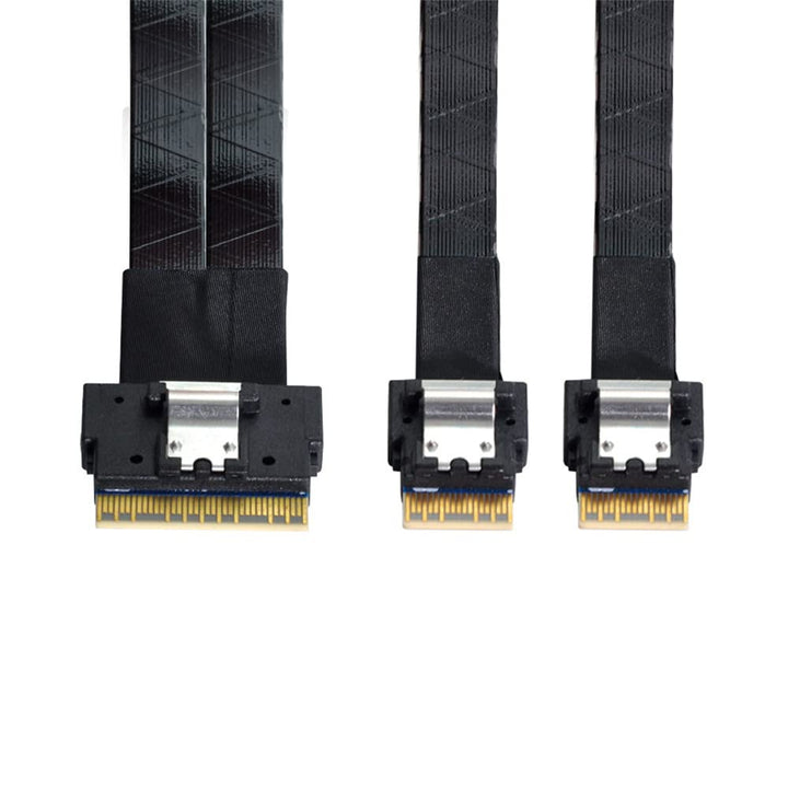 xiwai PCI-E Ultraport Slimline SAS Slim 4.0 SFF-8654 8i 74pin auf Dual SFF-8654 4i 38Pin Kabel 40cm