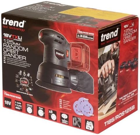 Trend 18 V Akku-Exzenterschleifer 125 mm (nur Werkzeug), T18S/ROS125B