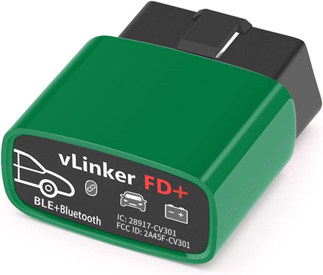 Vgate OBDII Bluetooth, vLinker FD+ OBD2 diagnosegerät OBD Adapter für Android, IOS und Windows (Blue
