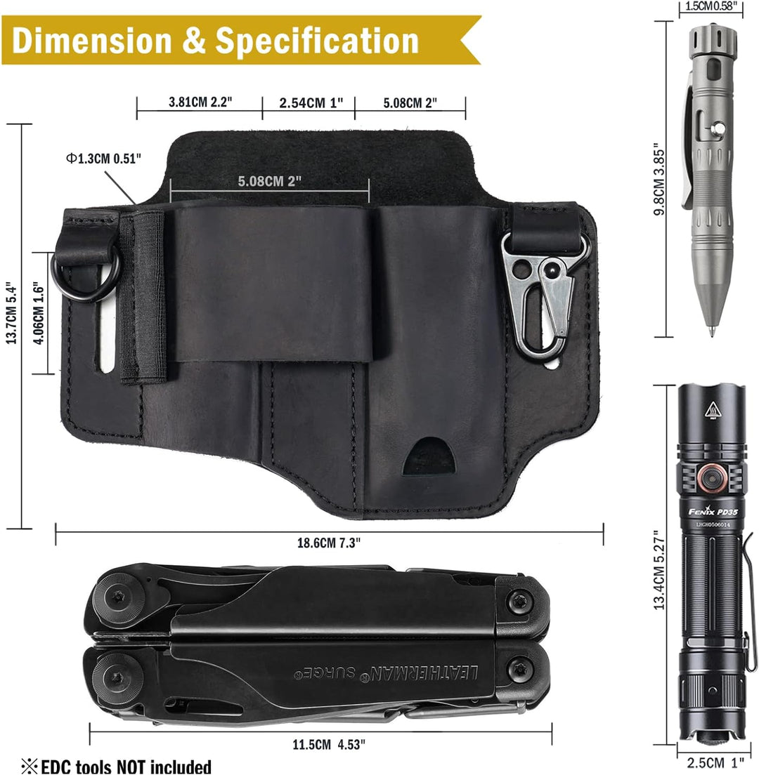 VIPERADE ST1 Multitool Scheide Lederscheide,EDC Taschen Organizer für Herren für Leatherman Multitoo