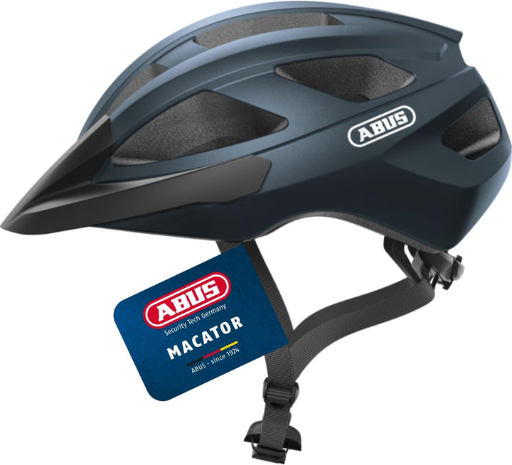 ABUS Rennradhelm Macator - sportiver Fahrradhelm für Einsteiger - auch für Zopfträger/-innen - für D